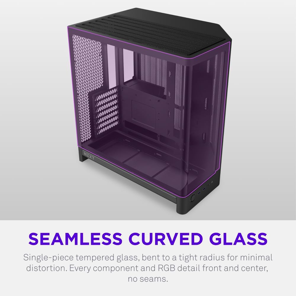 NZXT H6 - Compact Dual-Chamber ATX PC Case - White | Dual-chamber ATX case supporting up to 10 120mm fans and 360mm radiators, with back-connect motherboard compatibility.