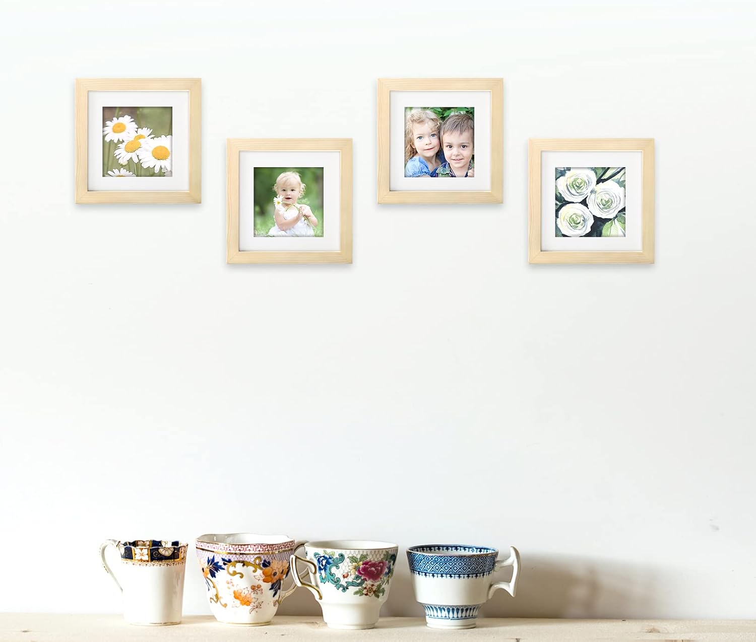 WUTL 8x8 Black Picture Frames Square