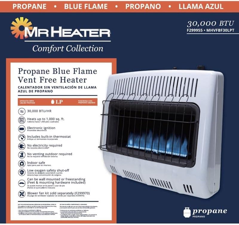 Mr. Heater Comfort Collection 1000 sq ft 30000 BTU Propane Wall Heater