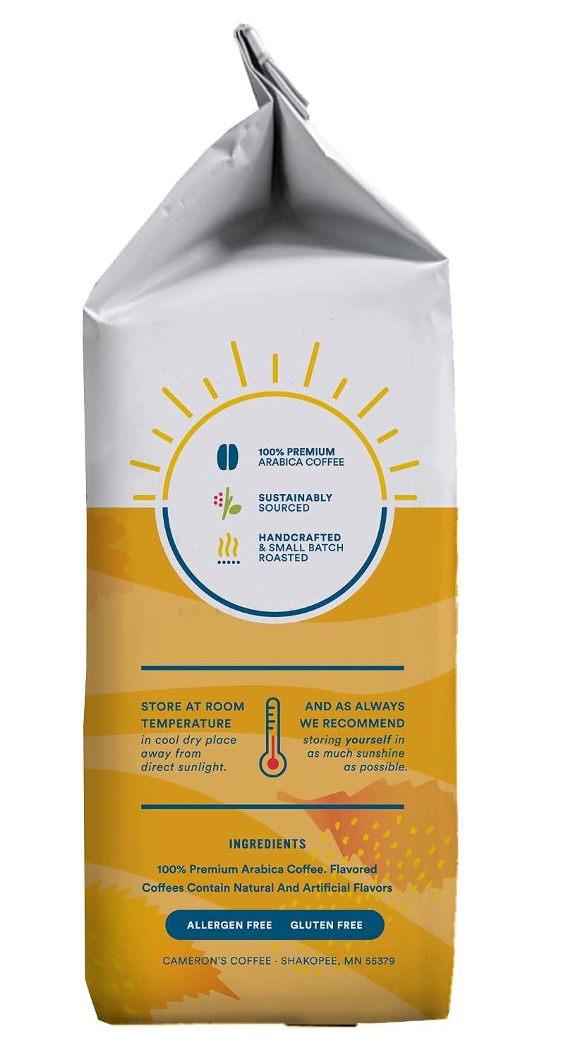 Cameron's Coffee Roasted Ground Coffee Bag, Flavored, Vanilla Hazelnut, 32 Ounce