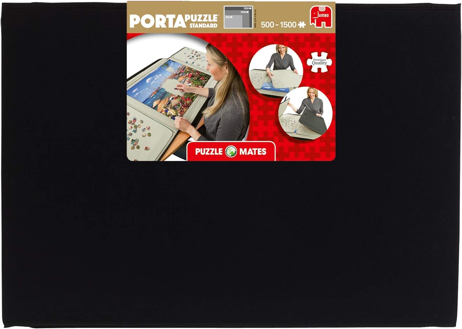 Jumbo, Puzzle Mates, Portapuzzle - Standard 1,500 Piece Jigsaw Storage Board Case, Jigsaw Puzzle Accessories, Puzzle Storage
