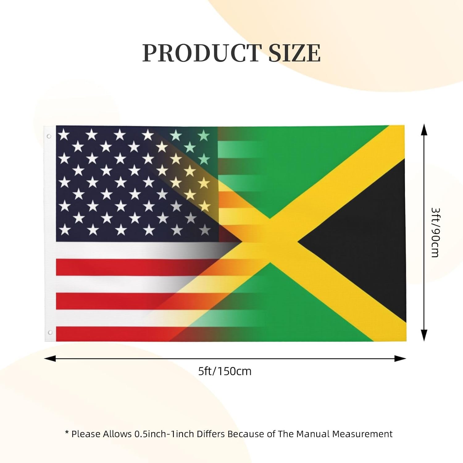 Nicaragua Nicaraguan And American Flag America USA 3x5 Ft Indoor Outdoor Decor Banner National Flags for Garden Yard Car Outside Decoration