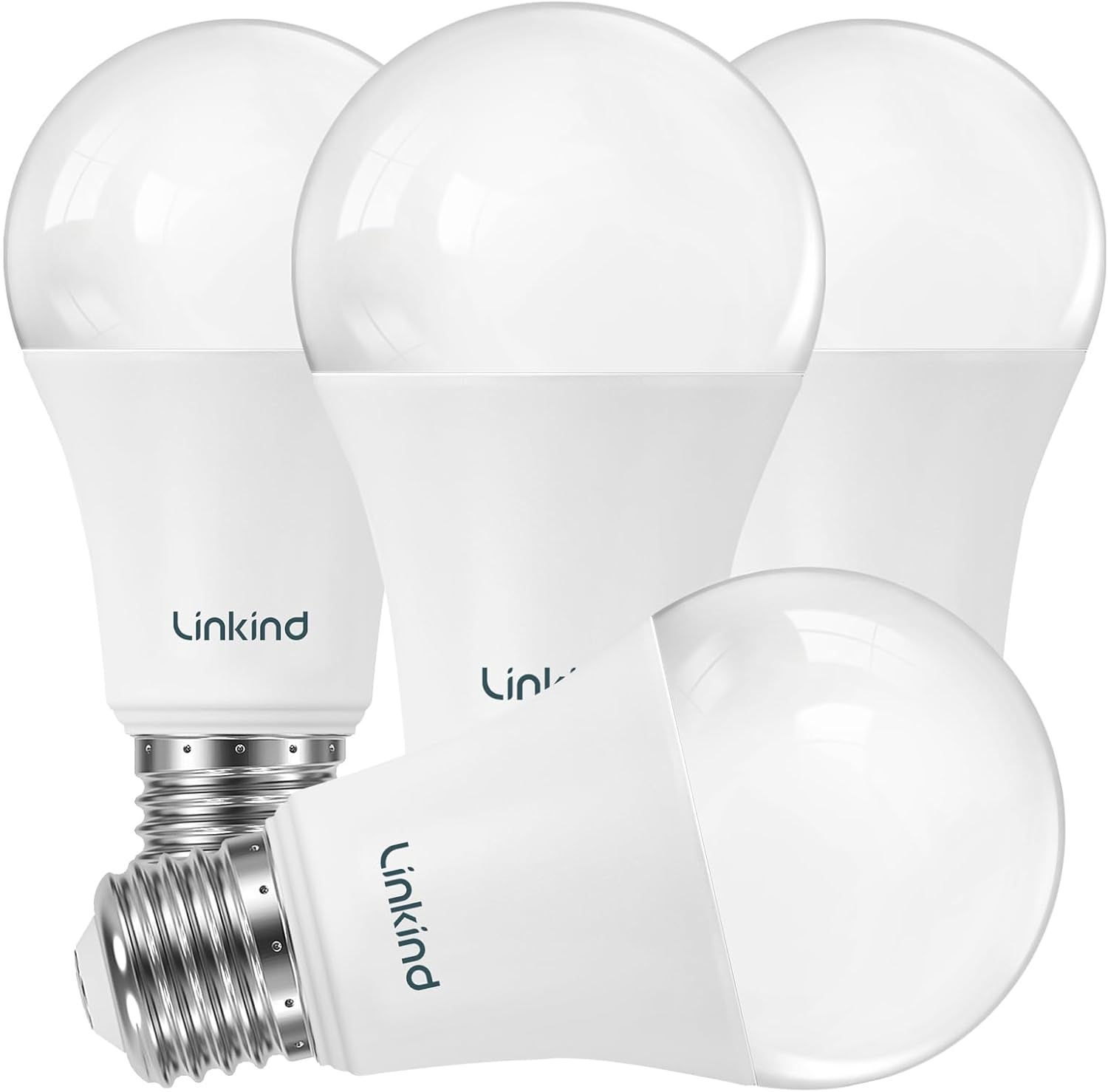 Linkind A19 LED Light Bulbs, 100 Watt Equivalent, 2700K Soft White 6 Packs