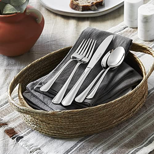 Henckels Alcea 65-Pc Flatware Set, 18/10 Stainless Steel | Durable 18/10 Stainless Steel for Family Meals & Entertaining. Dishwasher Safe, Comfortable Balanced Feel.