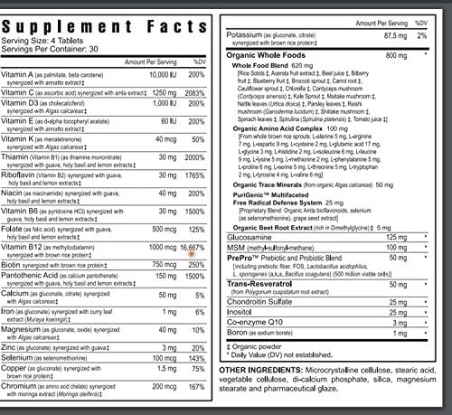 Youngevity Beyond Tangy Tangerine 2.0 Multivitamin Mineral Tablets, 2-Pack | 240 tablets, 60 servings, prebiotics, probiotics, amino acids, enzymes, sugar-free, gluten-free, 160,000 ORAC, travel-ready