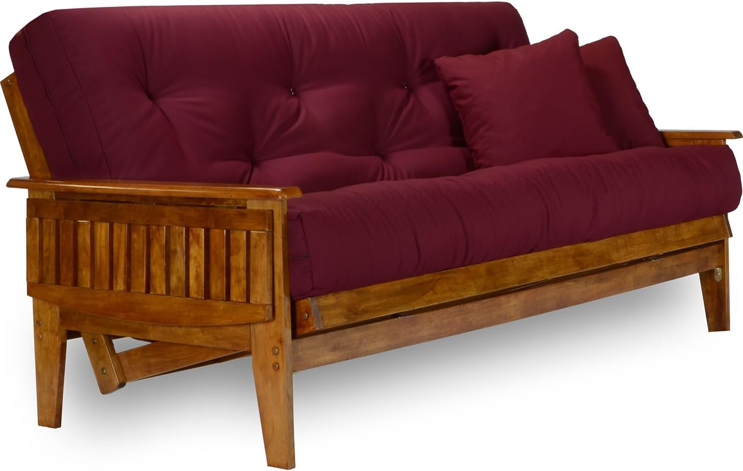 Eastridge Futon Set - Full Size, Frame, 8" Mattress, Twill Black Cover