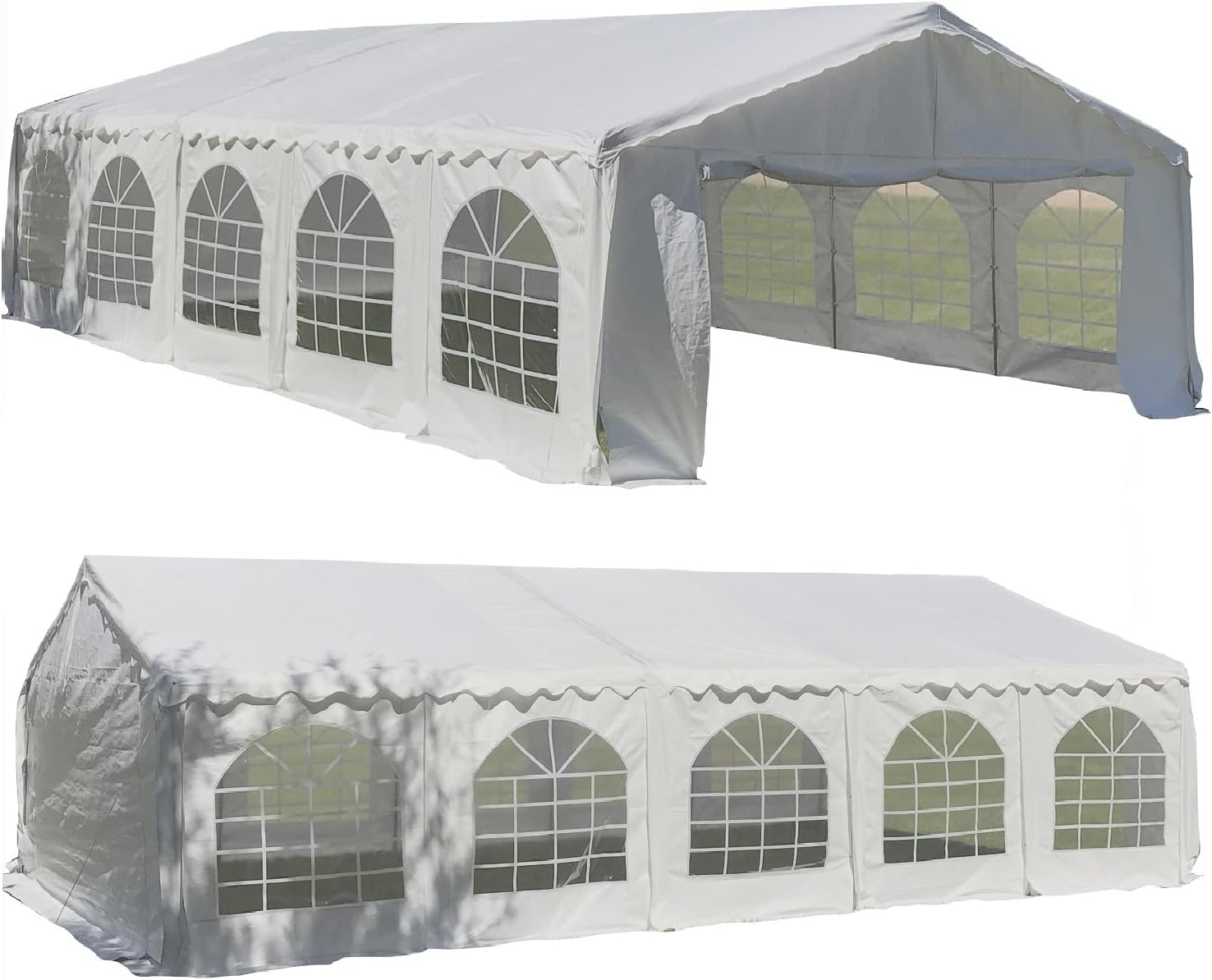DELTA 26'x16' Budget PE Party Tent + (2) Long Bags + (1) Short Bag, Tents for Parties, Canopy Carpas para Fiestas,Wedding Event Tents for Outdoor Events (B Model)