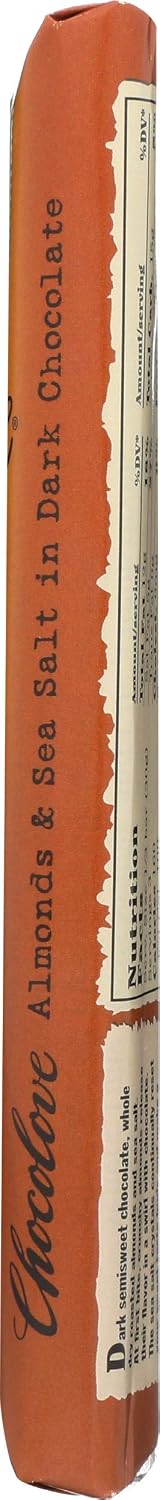 Chocolove Almonds and Sea Salt in Dark Chocolate, 3.2 oz