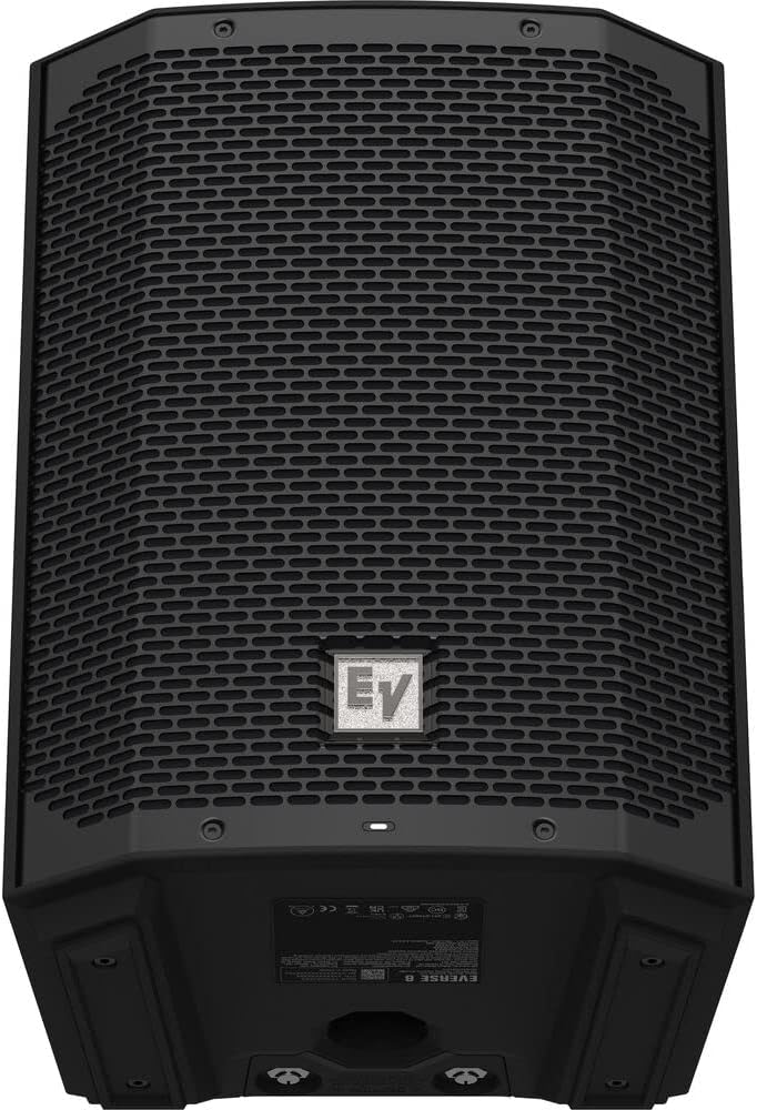 Electro-Voice EVERSE 8 8" 2-Way Battery Powered Loudspeaker with Bluetooth (Black) Bundle with Auray Steel Speaker Stand and XLR-XLR Cable