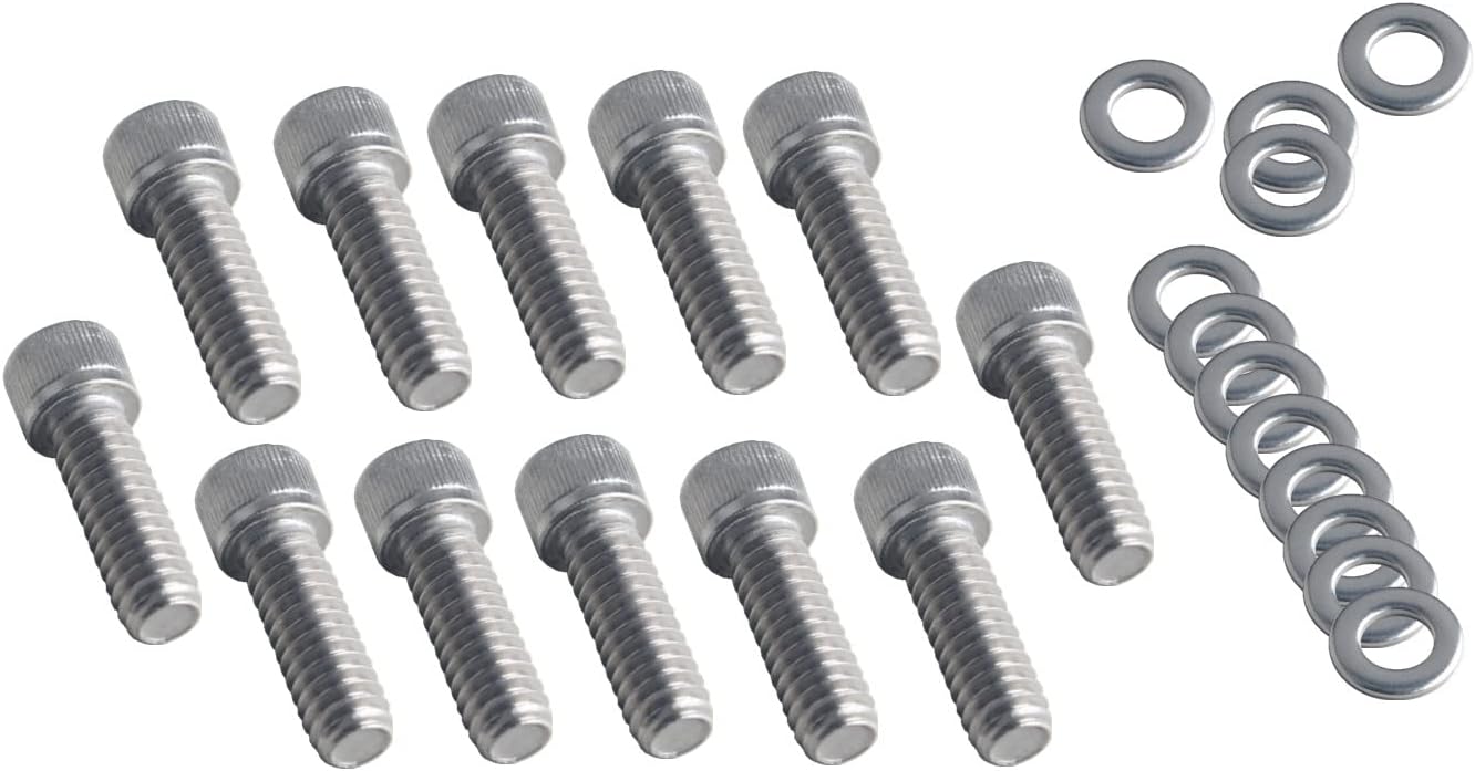 Stainless Steel SBF Valve Cover Bolts Kit Compatibel with Small Block Ford 260 289 302 351W 5.0L