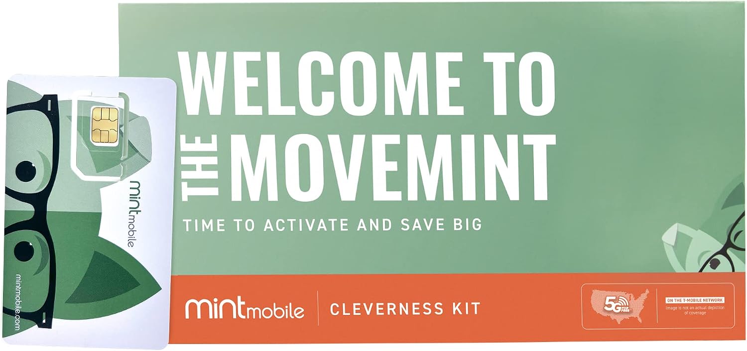 $15/mo. Mint Mobile Phone Plan with 6GB of 5G-4G LTE Data + Unlimited Talk & Text for 3 Months (3-in-1 SIM Card)