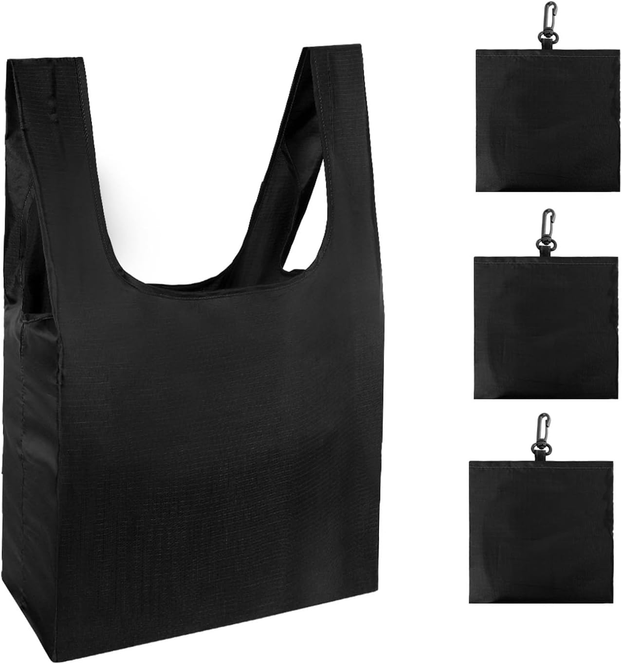 HOLYLUCK Reusable Grocery Bags,Heavy Duty Foldable Shopping Tote Bag (Standard, 3 Blue Geometric Flowers)