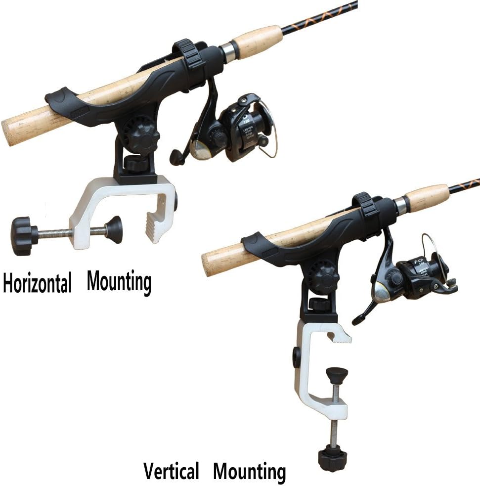 Brocraft Power Lock Fully Adjustable Aluminum Large Opening Clamp Rod Holder for Jon Boat