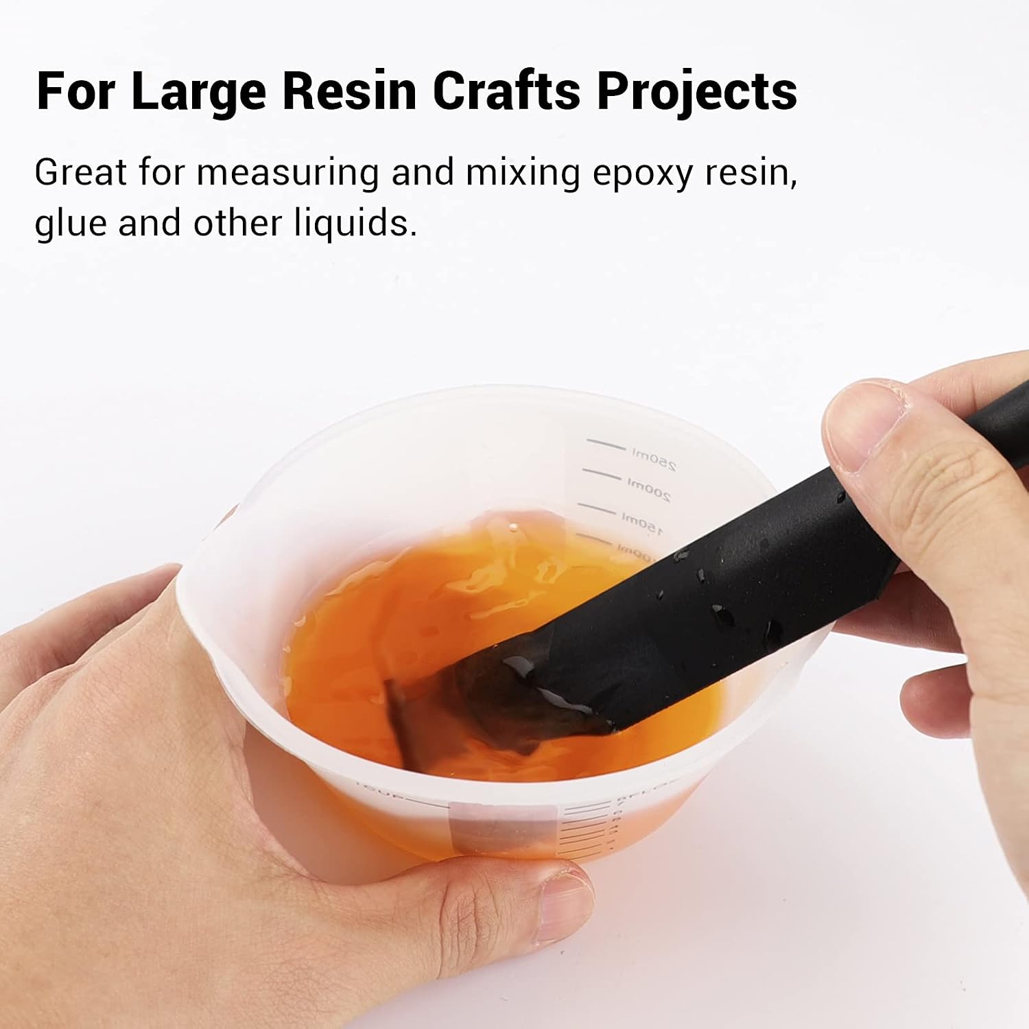 Gartful 500ml & 250ml Large Silicone Measuring Cups, Resin Mixing Cups for Epoxy, Jewelry Casting Molds, Acrylic Paint Pouring, Cup Making