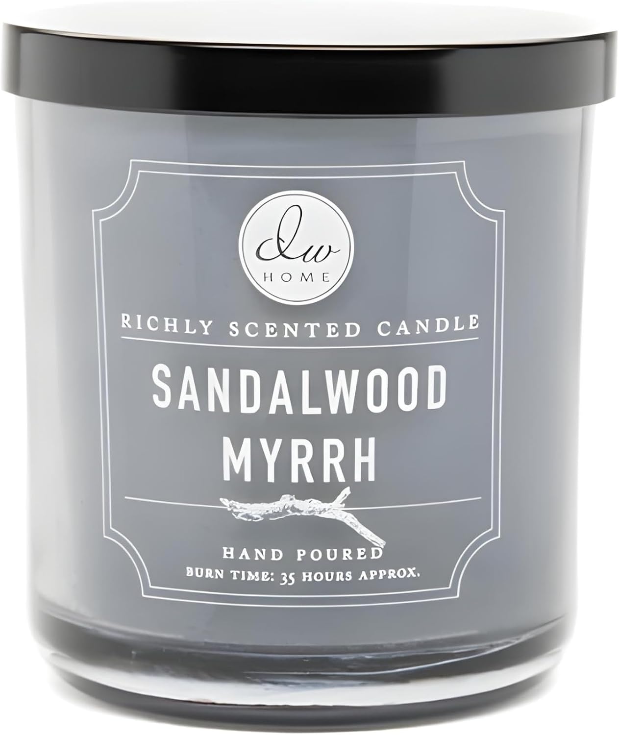 DW Home Warm Tobacco Pipe Scented Candles, 15 oz Large Double Wick Jar, Up to 56 Hour Burn Time, Strong Long Lasting Woodsy Fragrance, Gifts for Men & Women