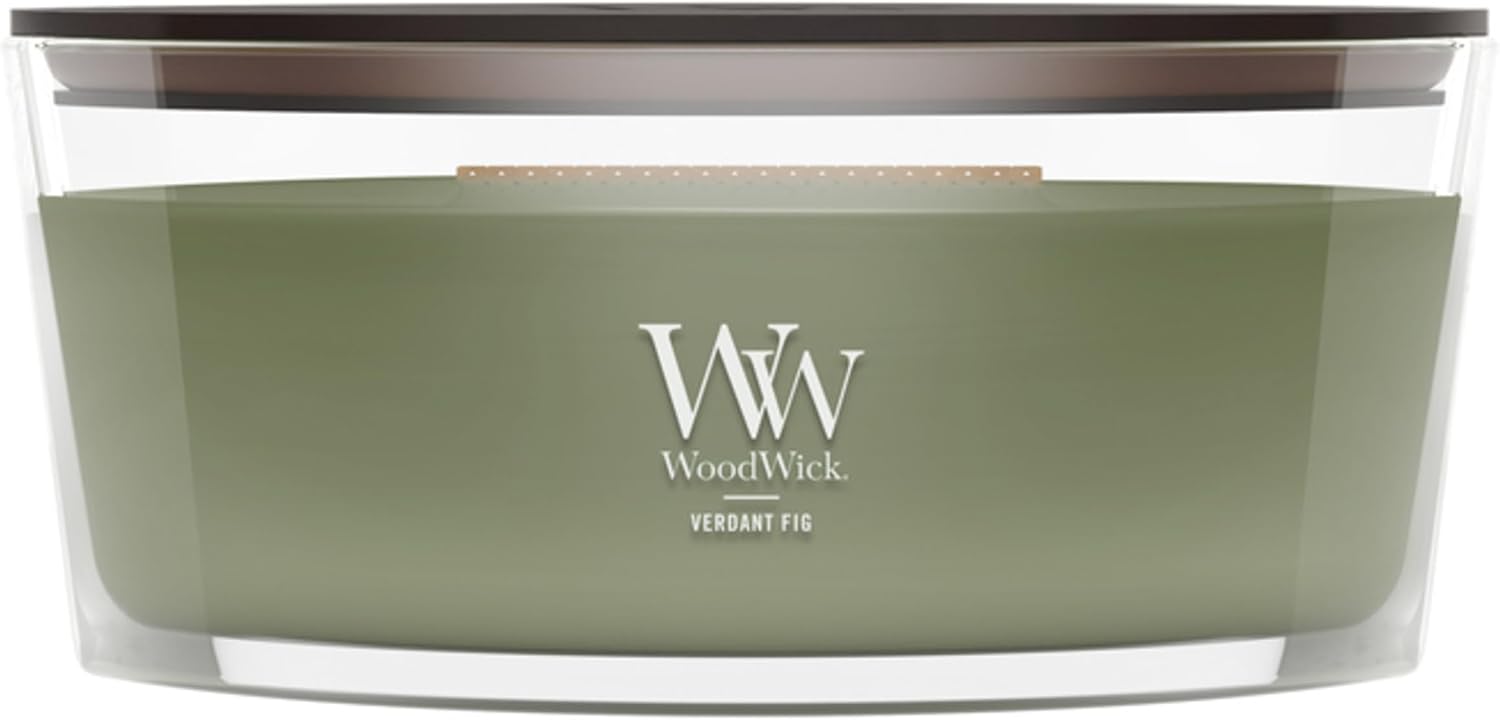 WoodWick Fireside Holiday Candle Gifts for Women and Men, 9.7 oz Medium Hourglass Candle with Crackling Wick