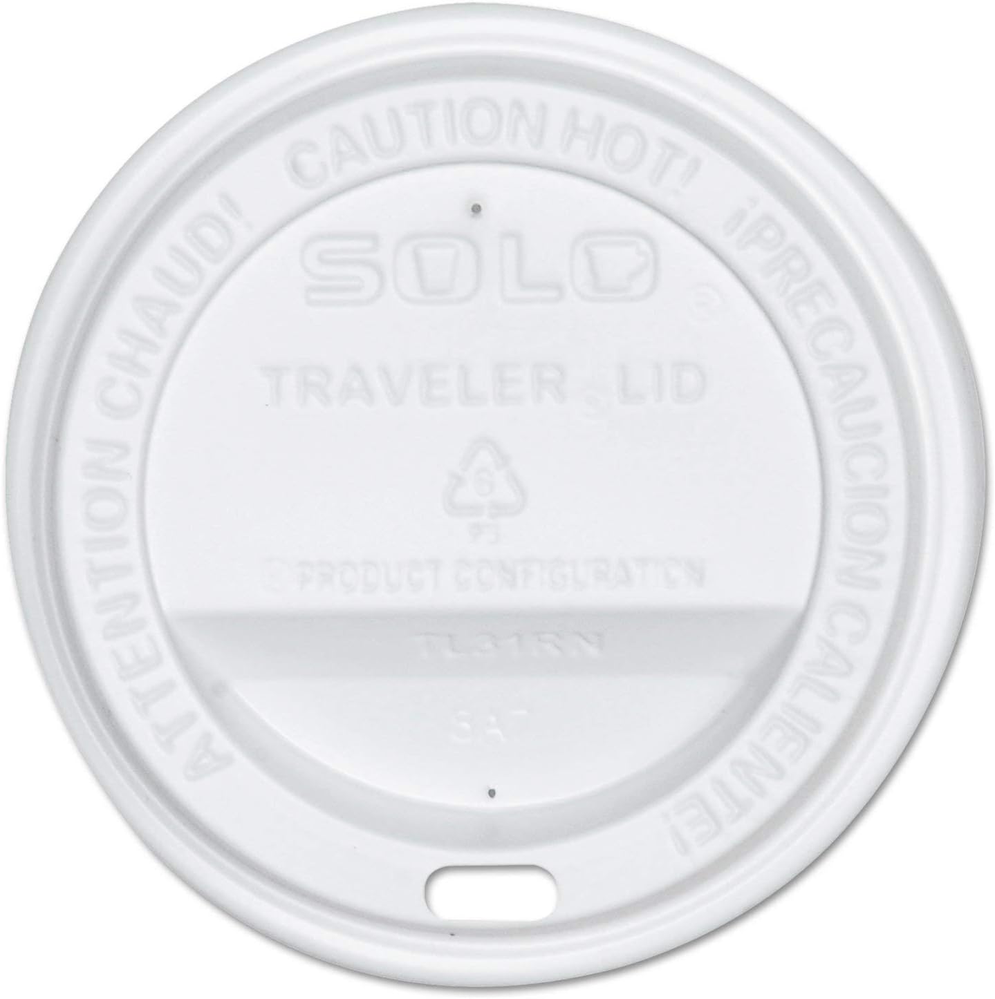 SOLO TLP316-0007 White Traveler Lid for SSP and Bare Paper Hot Cup - 2 Packs of 100 (200 Lids Total)