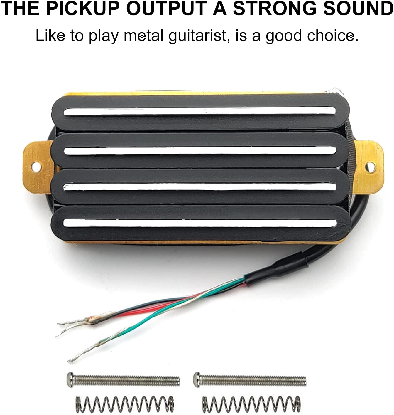 SAPHUE 2-Dual Blade Electric Guitar High Output Track Type Four Coil Humbucker Pickup Black