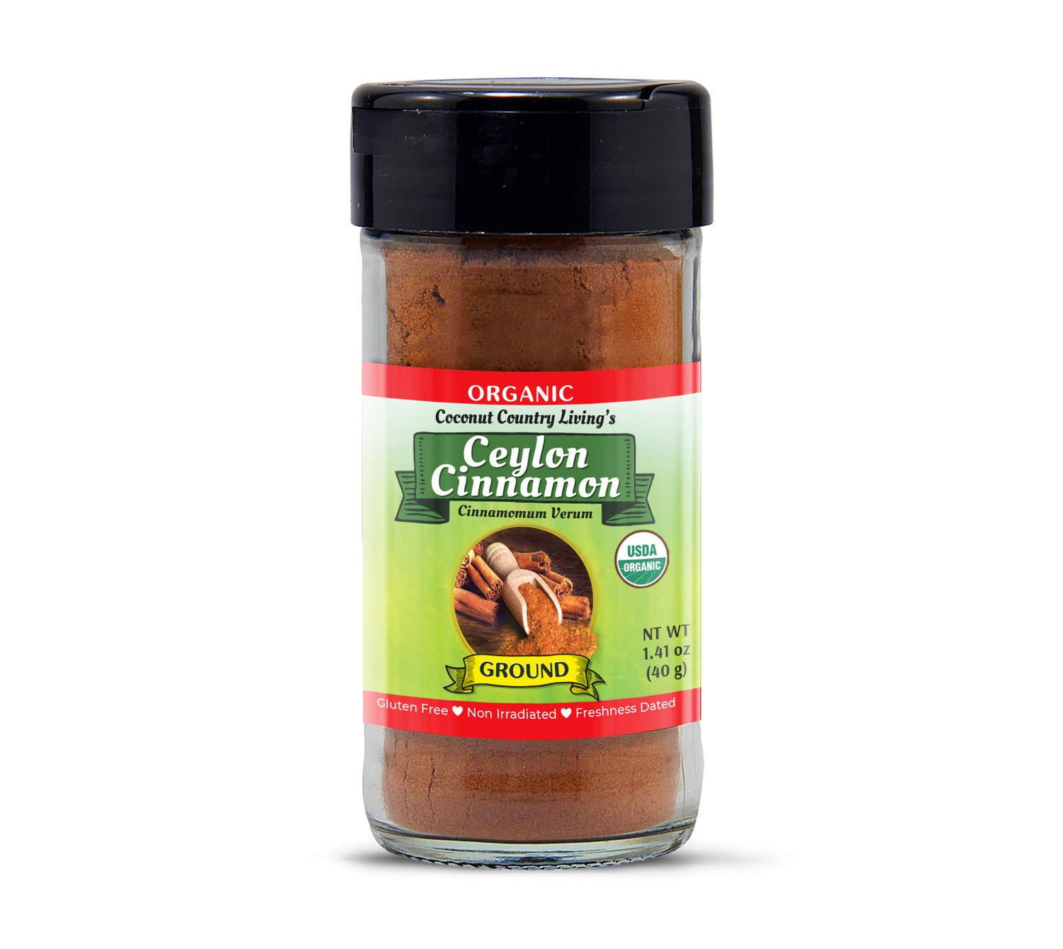Organic Ceylon Cinnamon Powder 1 lb - True Ground Sri Lanka Spice, Raw | Low Coumarin, USDA Certified, Non-GMO, Gluten Free, Additive Free, for Baking, Cooking, Coffee and Tea, Resealable Pouch