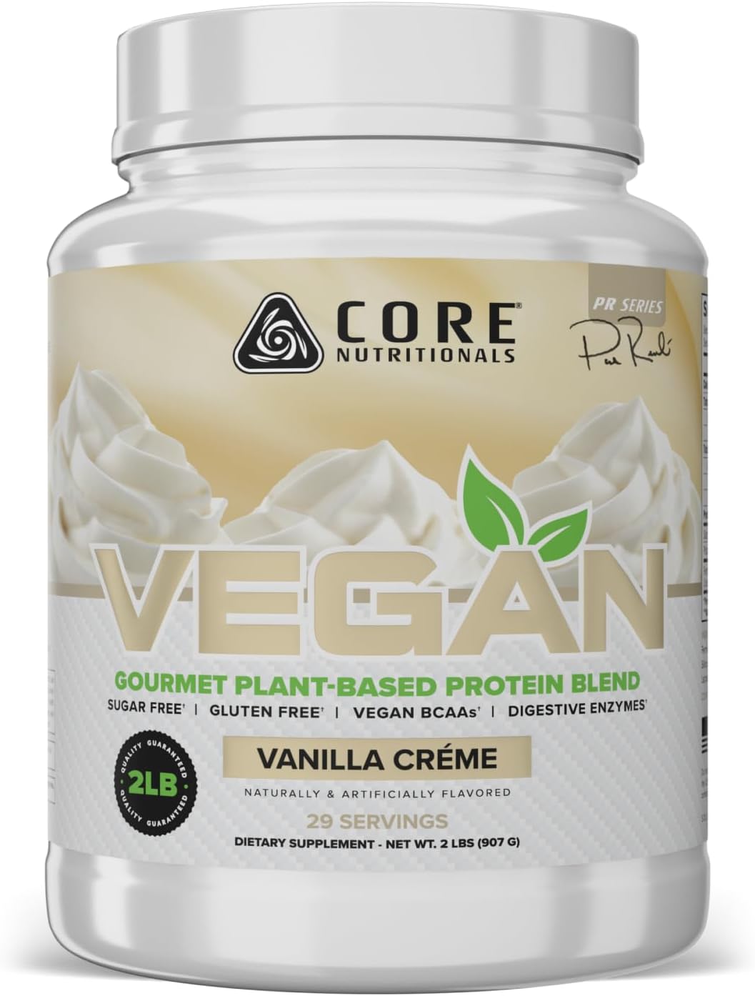 Core Nutritionals Vegan Plant Protein, Chocolate Brownie, 2 lb