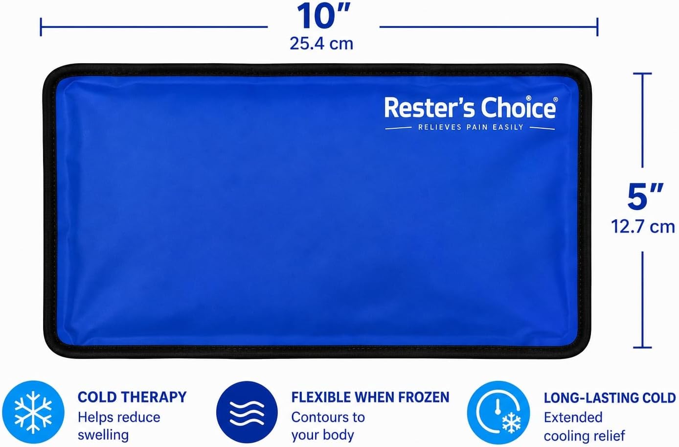 Gel Soft Flexible Ice Pack for Injuries Reusable - (Large: 11"x14.5") for Hip, Shoulder, Knee, Back - Comfy Cold Pack Compress for Swelling, Bruises, Surgery