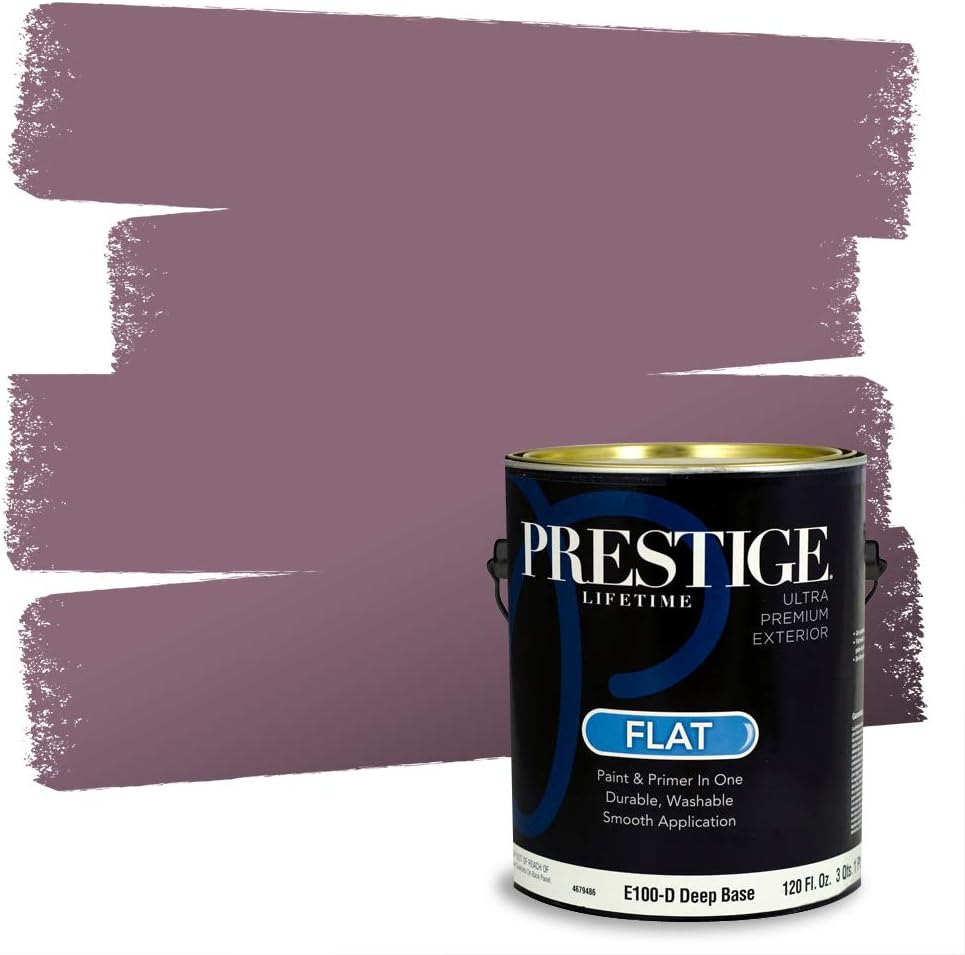 PRESTIGE Paints Exterior Paint and Primer In One, 1-Gallon, Satin, Comparable Match of Sherwin Williams* Ash Violet*