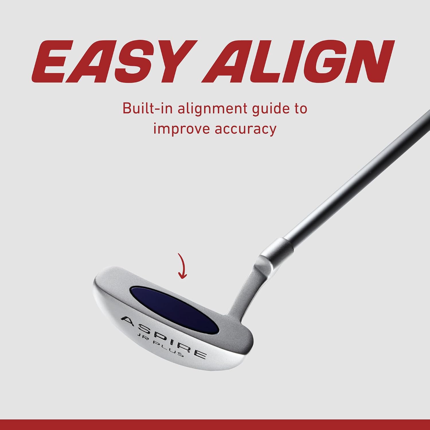 Aspire Junior Plus - Kids Complete Golf Club Set | Aircraft-Grade Aluminum, 15% Larger Clubhead, 7 Iron & Pitching Wedge, Progressive Flex Shafts, Rain Hood, 2 Headcovers