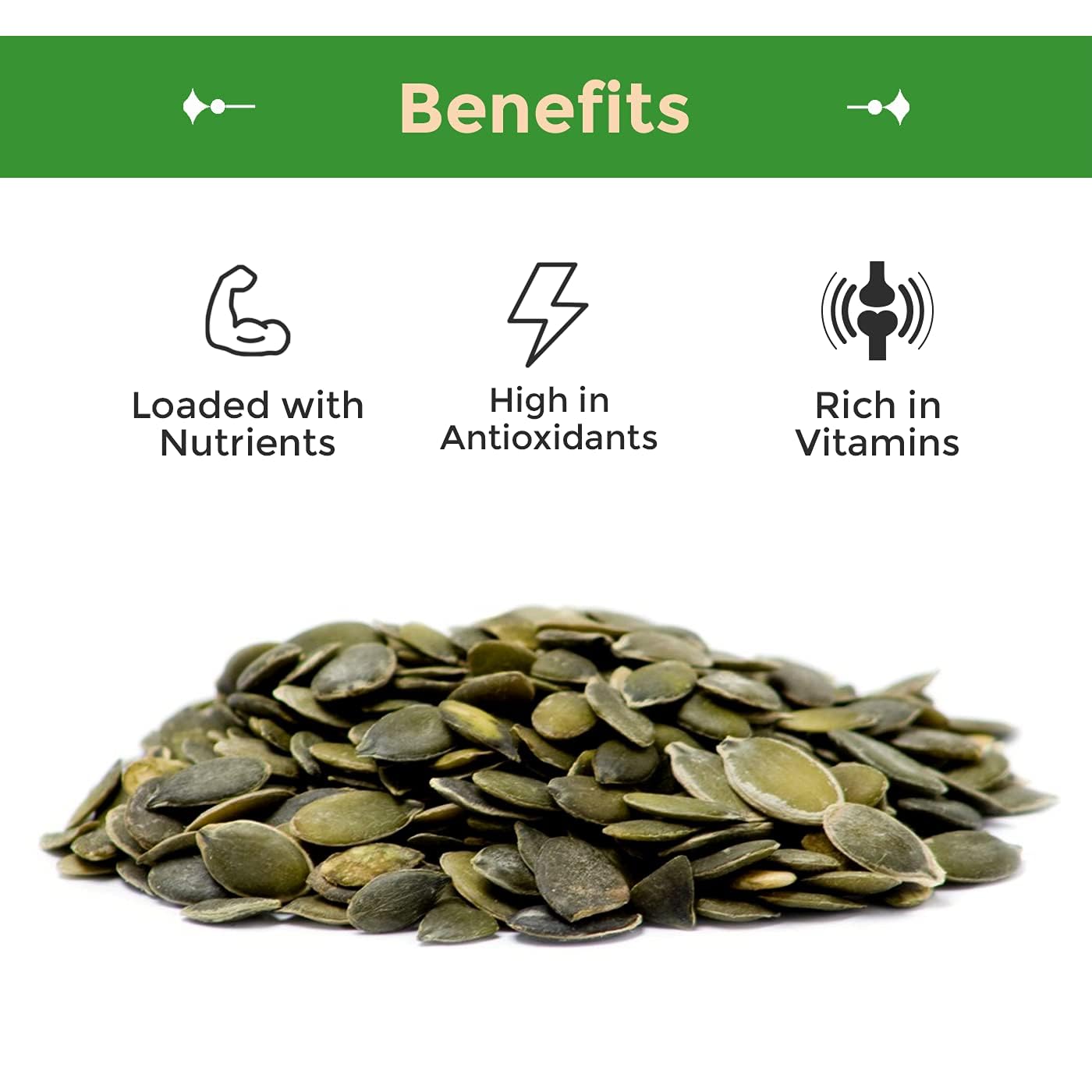 Sincerely Nuts - Raw Unsalted Shelled Pepitas Pumpkin Seeds | Healthy Antioxidant All Natural Snack Food or Toppings | Vegan, Kosher, Gluten Free Food | High in Protein 1(LB) Bag