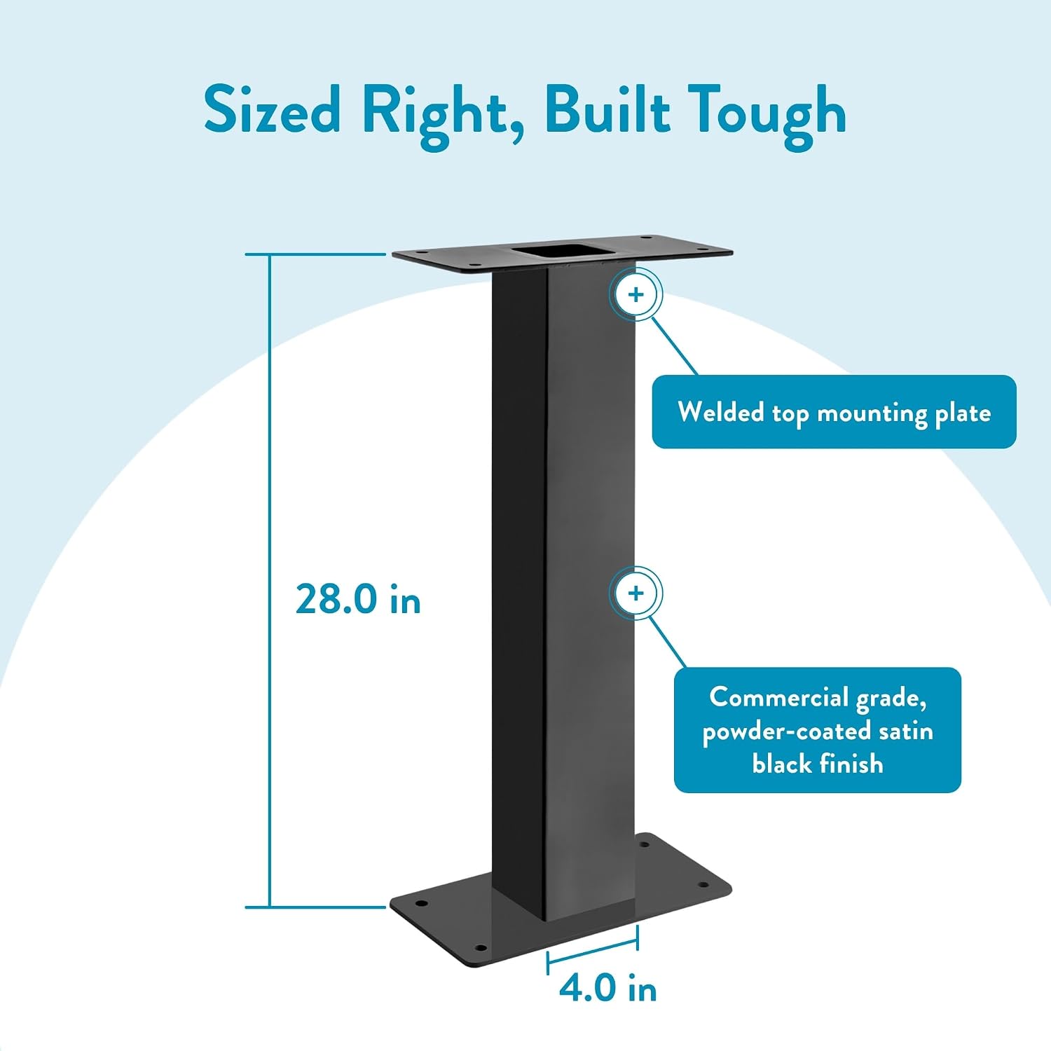 Architectural Mailboxes Oasis Pedestal Galvanized Steel Mailbox Post