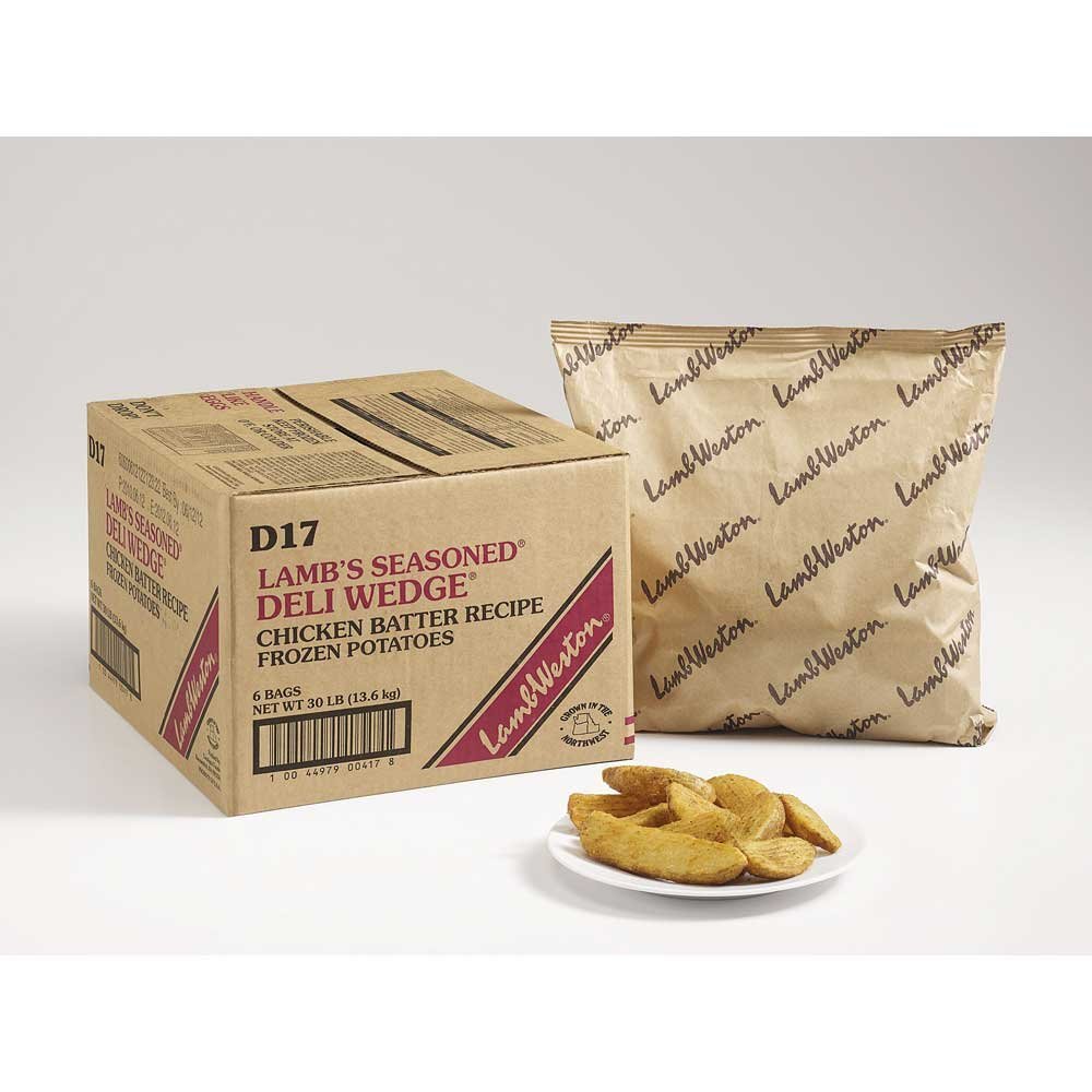 Lamb Weston Chicken Batter Deli Crinkle Wedge Potato Fry, 5 Pound -- 6 per case.