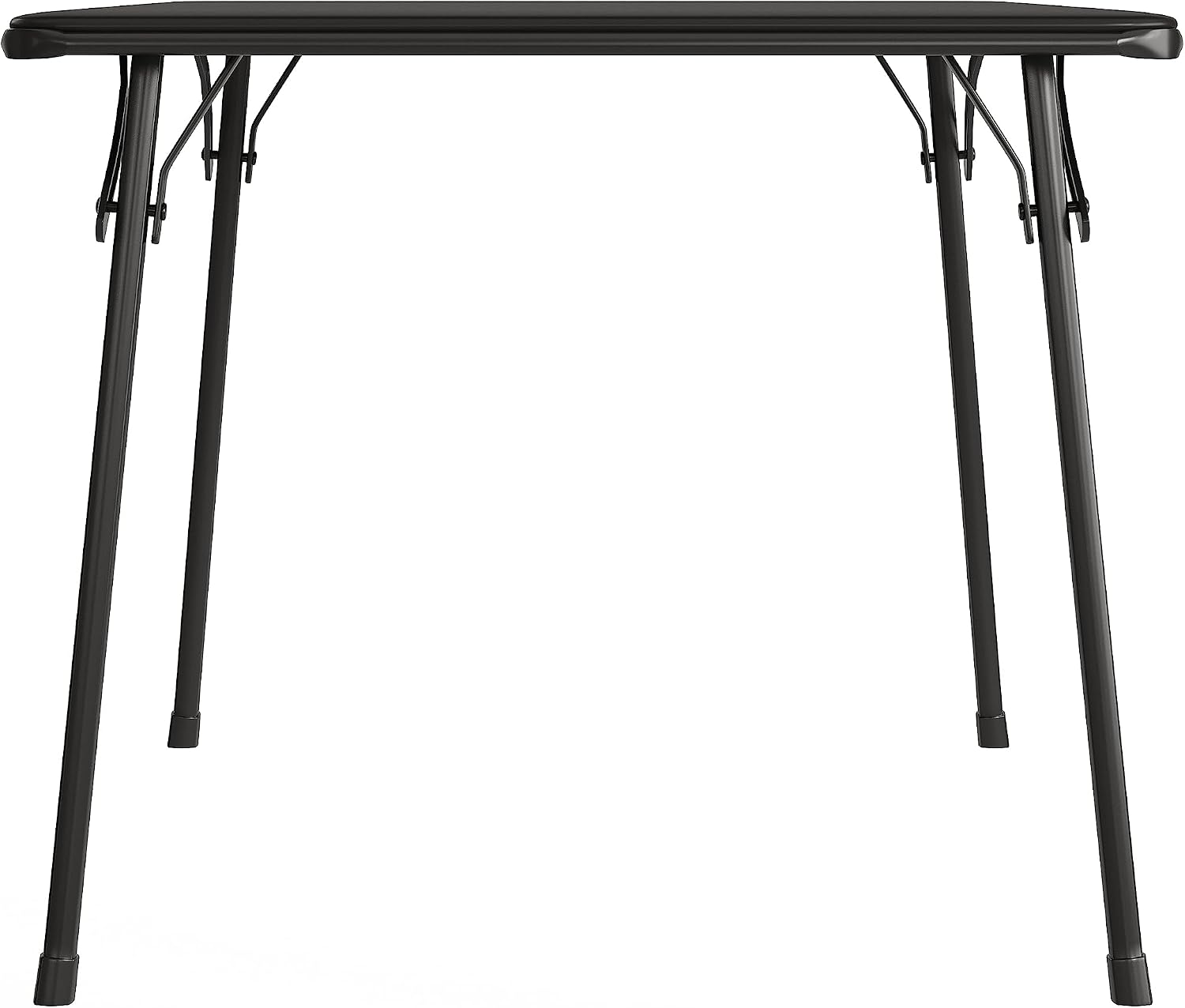 Flash Furniture Madelyn 33.5" Square Folding Multipurpose Card Table with Padded Vinyl Top, Portable Folding Game Table for 4 Players, Black