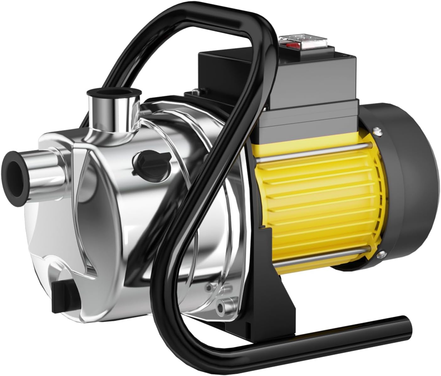 Water Transfer Pump 110V Shallow Well Pump 1.6HP Electric Portable Garden Pressure Booster Pumps for Sprinkler Irrigation Lawn with Adapters, Green