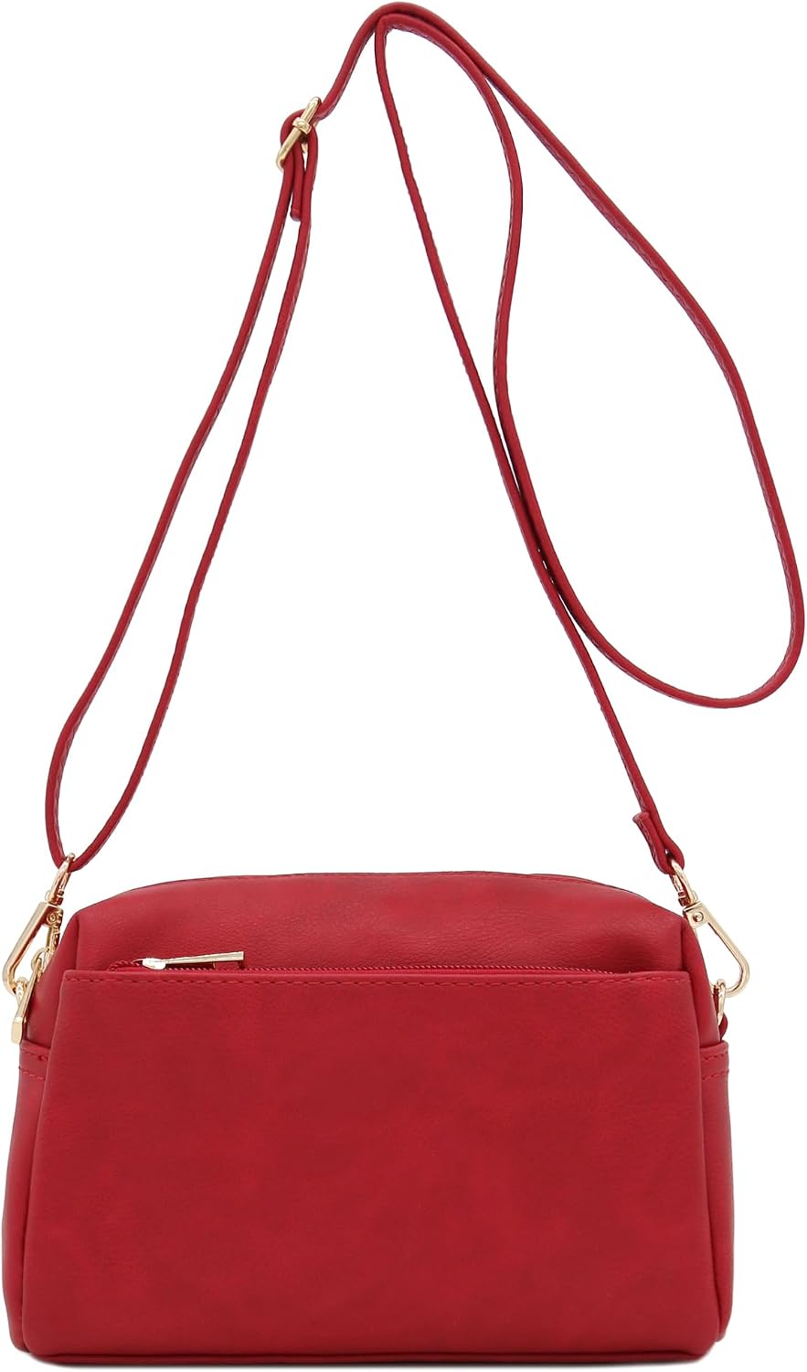 Triple Zip Small Crossbody Bag
