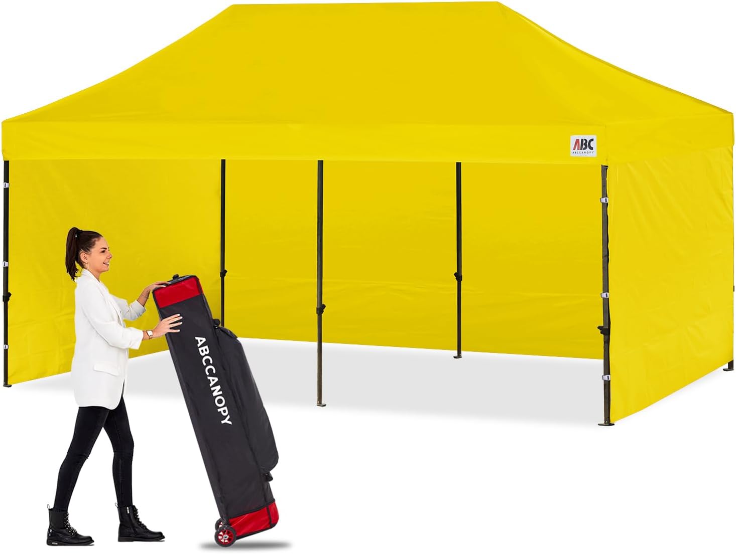 ABCCANOPY Heavy Duty Easy Pop up Canopy Tent with Sidewalls 10x20, Turquoise
