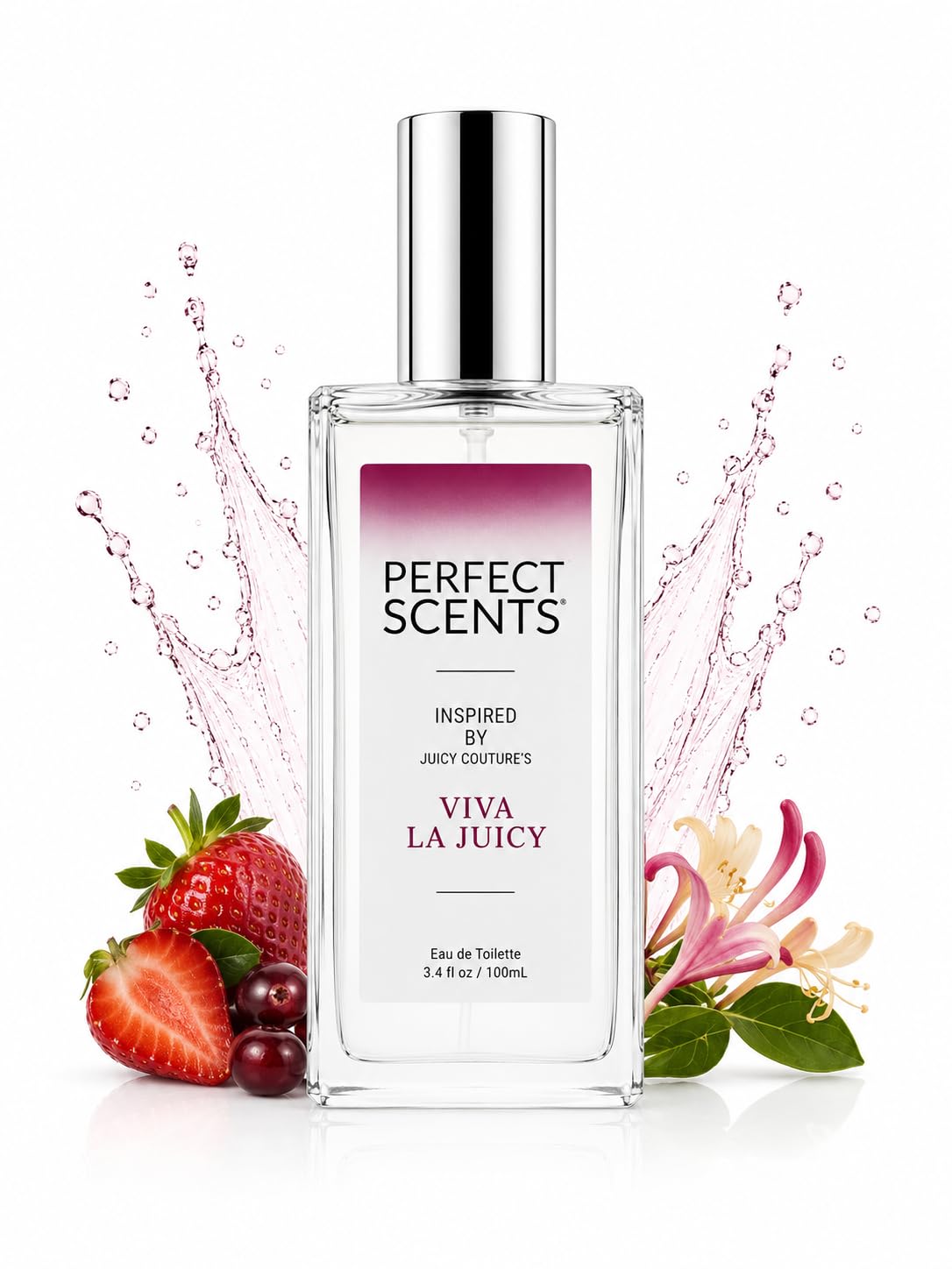 Perfect Scents Fragrances, Inspired by Juicy Couture's Juicy Couture, Women’s Eau de Toilette, Vegan, Paraben-Free, Phthalate-Free, Never Tested on Animals, 2.5 Fluid Ounces