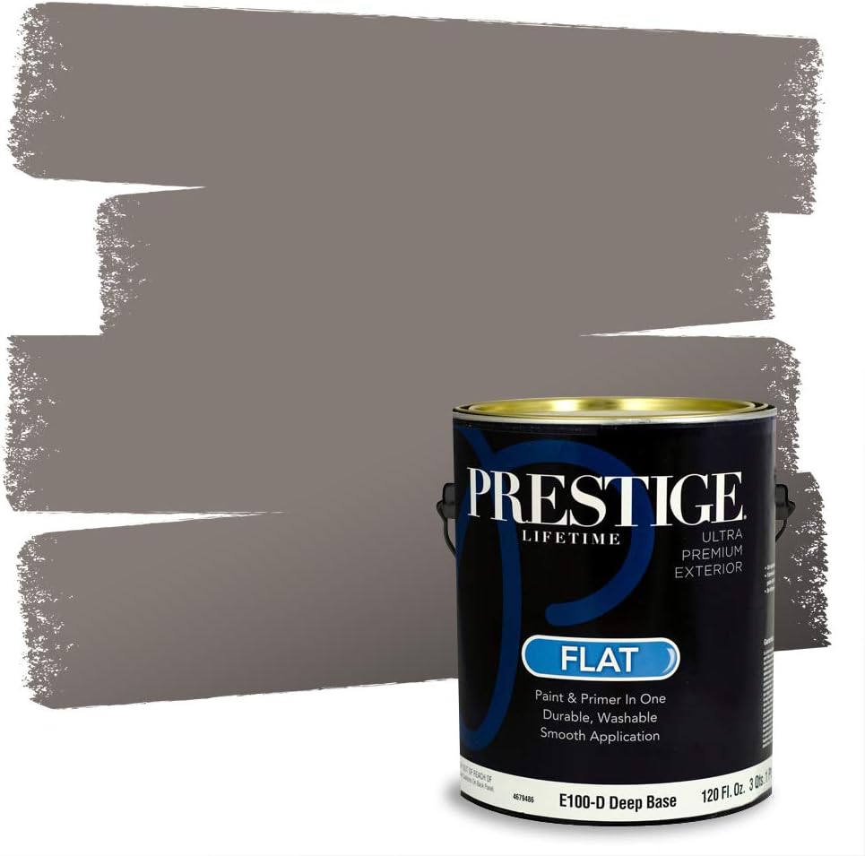 PRESTIGE Paints Exterior Paint and Primer In One, 1-Gallon, Satin, Comparable Match of Sherwin Williams* Socialite*