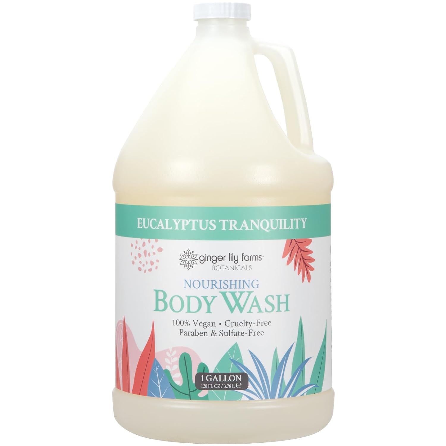Ginger Lily Farms 1 gal Nourishing Body Wash, Citrus Blend Scent | for Hands, Body & Hair, Moisturizing Wash, Salon Wash, Spa Cleanser, Salon & Spa Essentials, Manicure & Pedicure Supplies