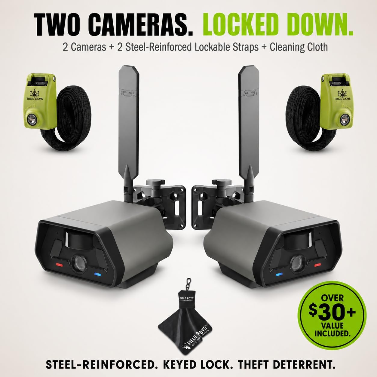 TACTACAM Defend Cellular Security Camera - No WiFi Required - Motion Activated Wireless Camera - Motion Detection - Includes Steel Reinforced Straps