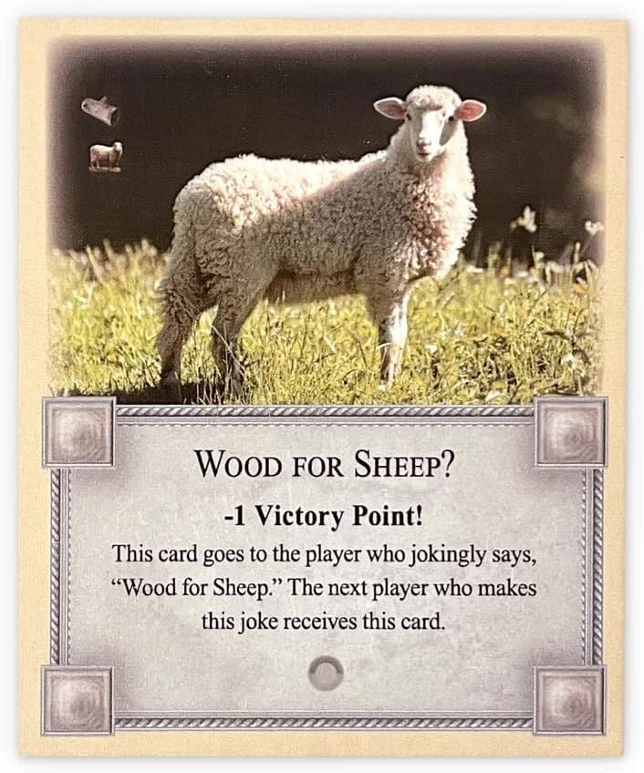 Longest Turn and Wood for Sheep Cards Compatible with Catan's Settlers of Catan 5th Edition, Seafarers, Cities and Knights and Catan Expansions