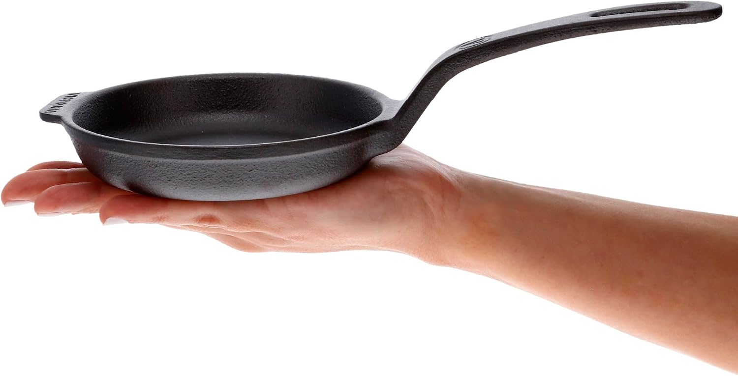 Victoria 10-Inch Cast Iron Skillet, Pre-Seasoned Cast-Iron Frying Pan with Long Handle, Made in Colombia | Pan with Long Handle, Made in Colombia