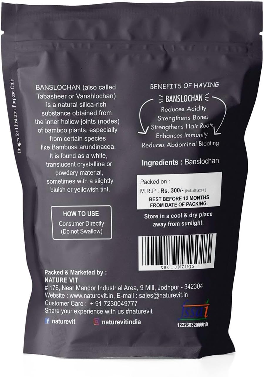 Nature Vit Banslochan Tabasheer (200 Gm (7.05 OZ)