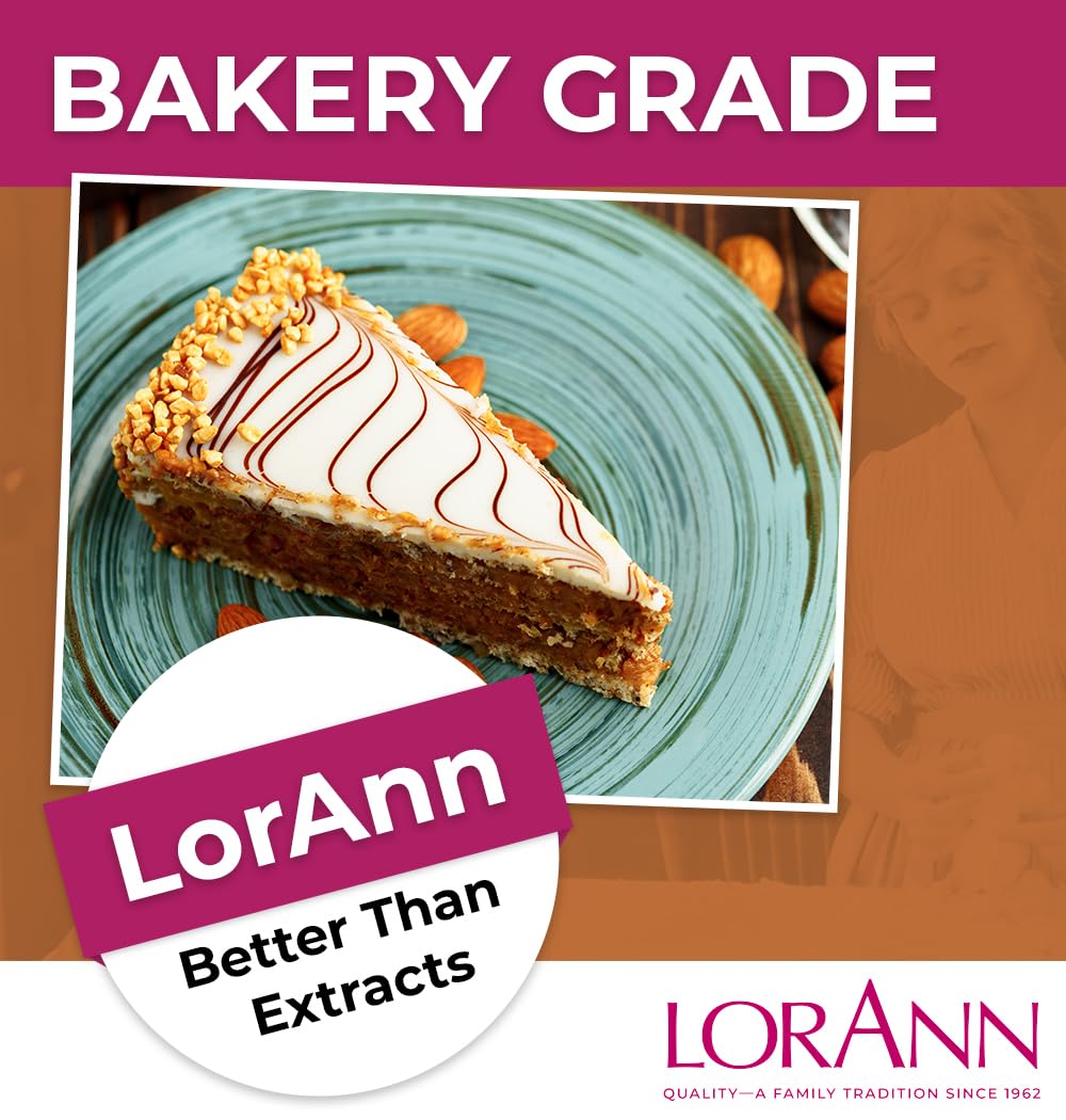 LorAnn Oils Peppermint Bakery Emulsion: True Essence, Ideal for Boosting Fruit Tones in Cakes, Cookies & Desserts, Gluten-Free, Keto-Friendly, Extract Substitute Essential for Your Kitchen, 16 Oz