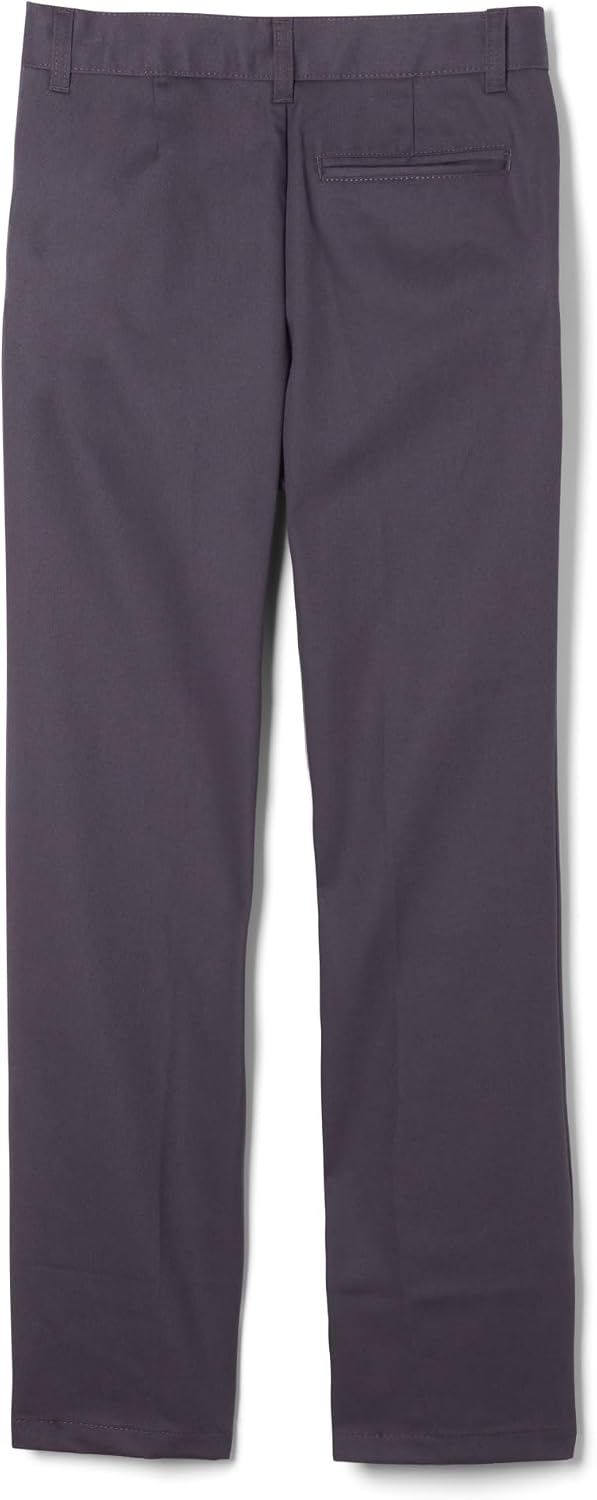 French Toast Boys' Adjustable Waist Relaxed Fit Twill Pant | school uniform pants, no need to iron, double knees for durability, typically fit boys ages 2-14