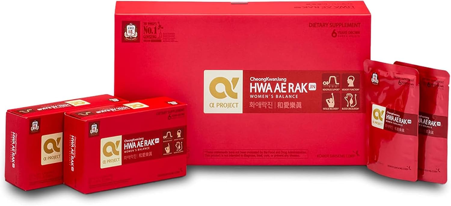 Jung Kwan Jang HWA AE RAK JIN Red Ginseng Women's Balance Drink 30 Pouches