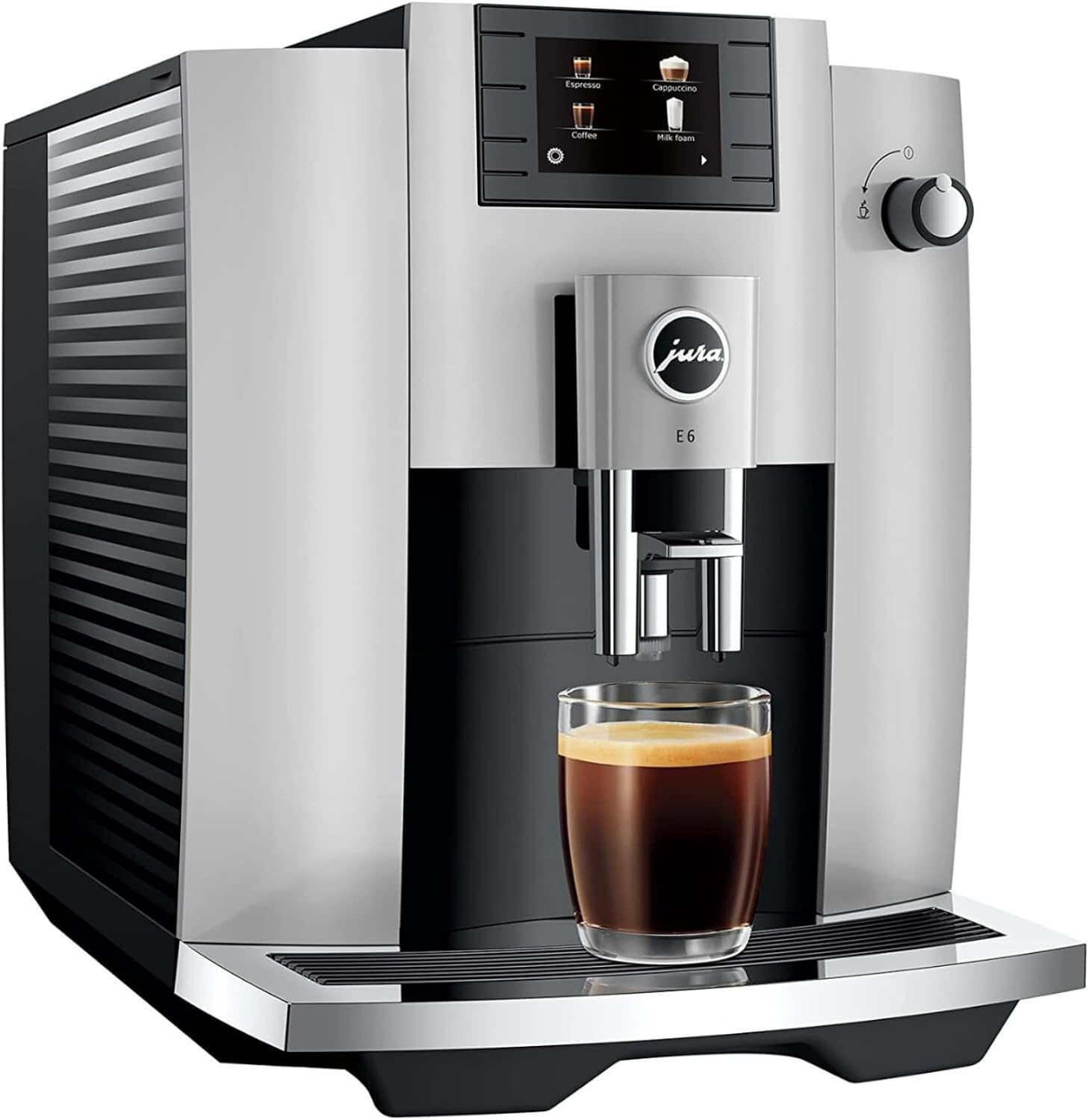 Jura E6 Automatic, Espresso Machine (Platinum) Bundle | Programmable Coffee Strength, Smart Filter Cartridge, Cleaning Tablets, Coffee Beans Bag
