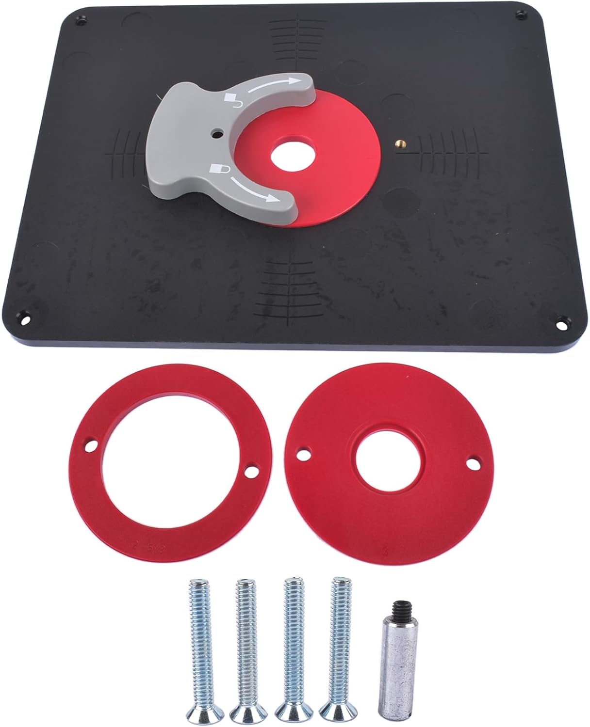 PRS4038 Precision Router Table Insert Plate with Level-Loc Rings (Undrilled)