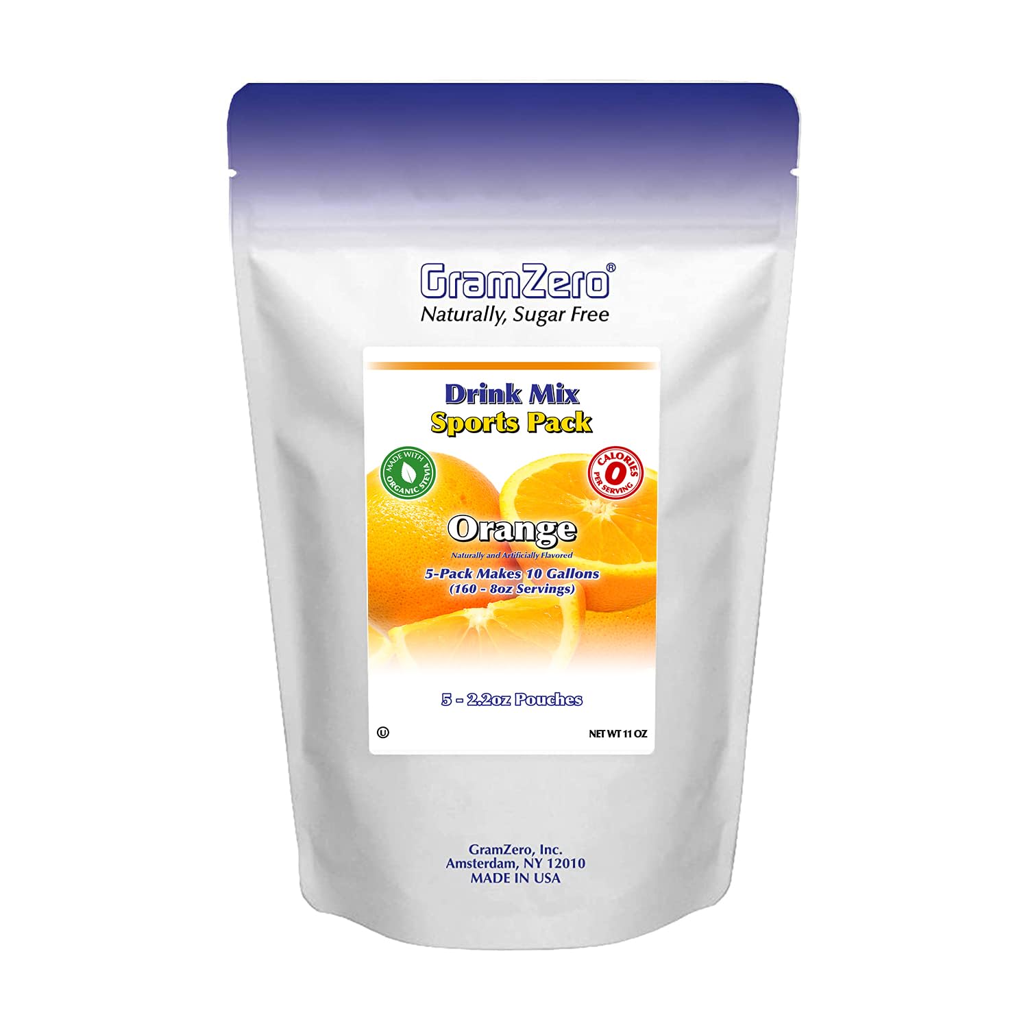GramZero Grape Sugar Free Drink Mix Sports Pack, Great For Nutrition Club Loaded Teas, Zero Calorie, Stevia Sweetened