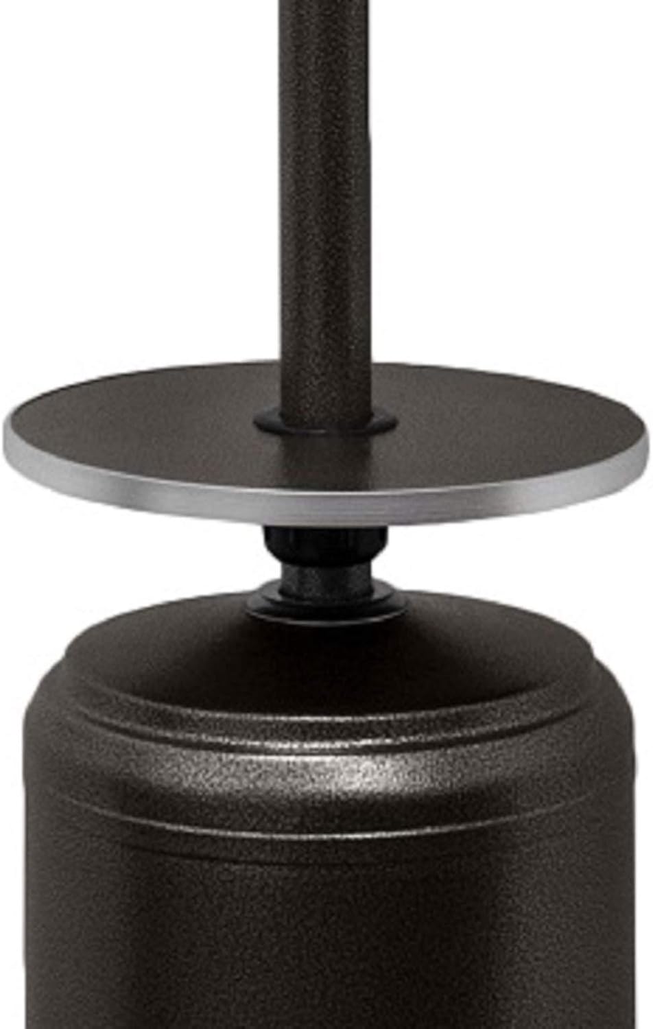 AZ Patio Outdoor Propane Gas Patio Heater, 48K BTU's, Open Door Design, Adjustable Table, Single pole, Weight Bladder Included, Regulator and Hose, Hammered Bronze Finish