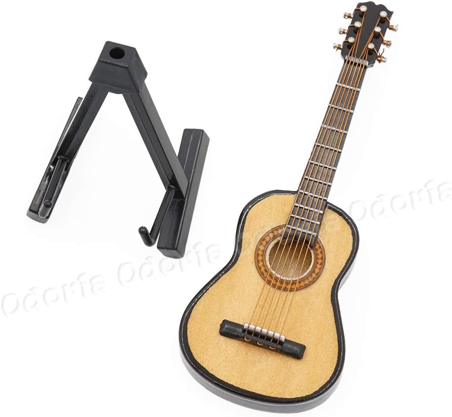 Odoria 1/12 Miniature Guitar Dollhouse Musical Instruments Accessories, Blue