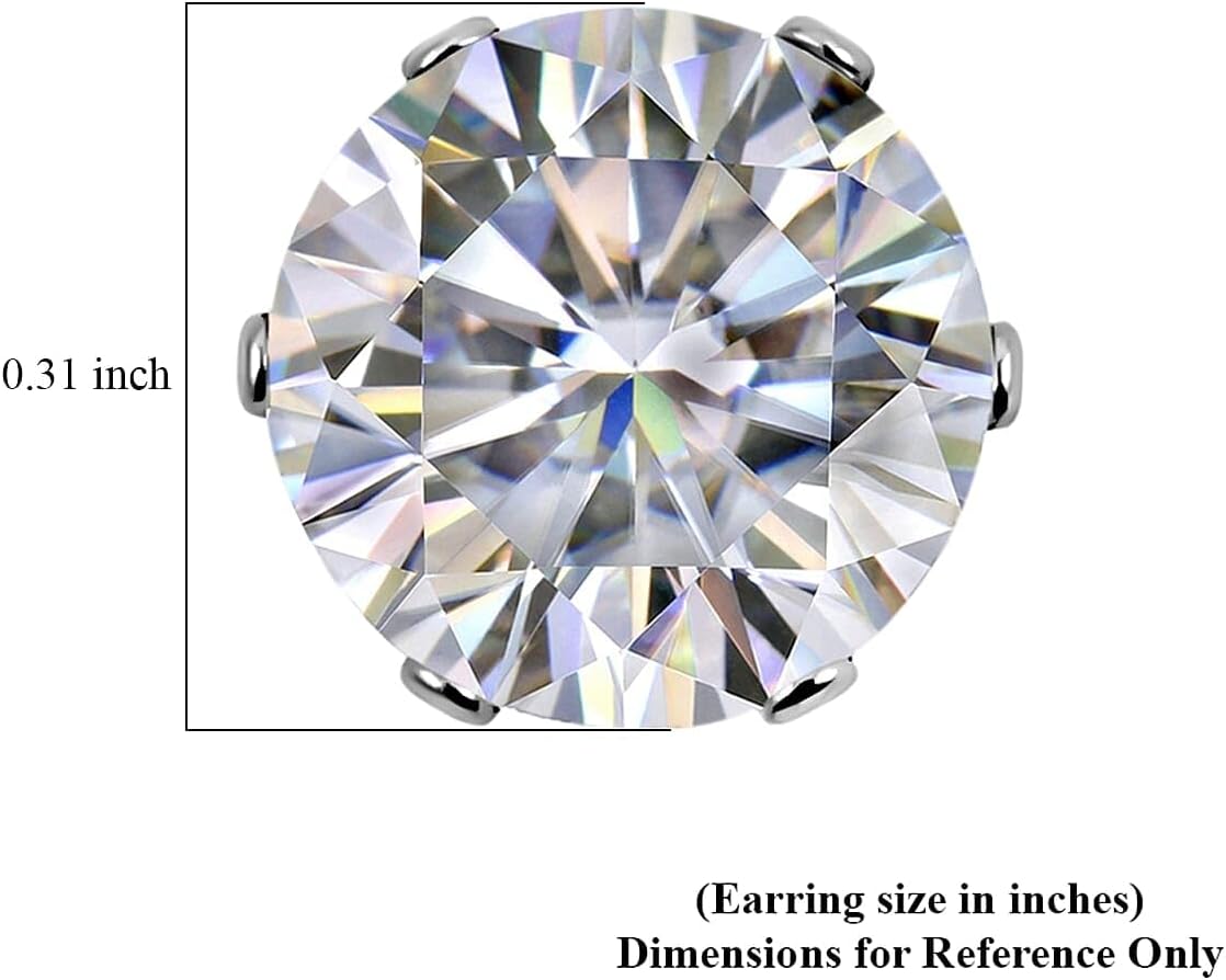 2 Piece Set Crystal Solitaire Earrings Pendant Necklace 18 Inches in Steel